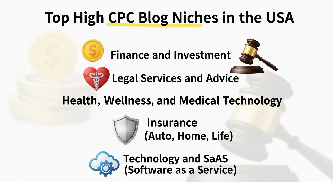 High CPC Blog Niches in the USA High CPC Blog Niches