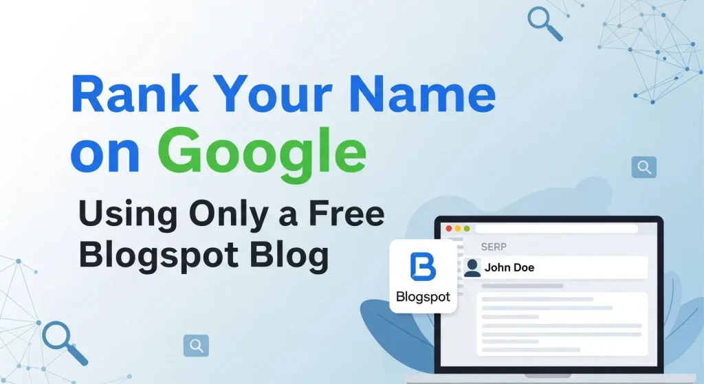 Rank Your Name on Google Free Blogspot Blog